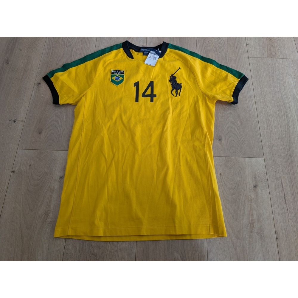 Polo‎ Ralph Lauren Brazil World Cup T-shirt BIG PONY NWT Large 14/16 RARE